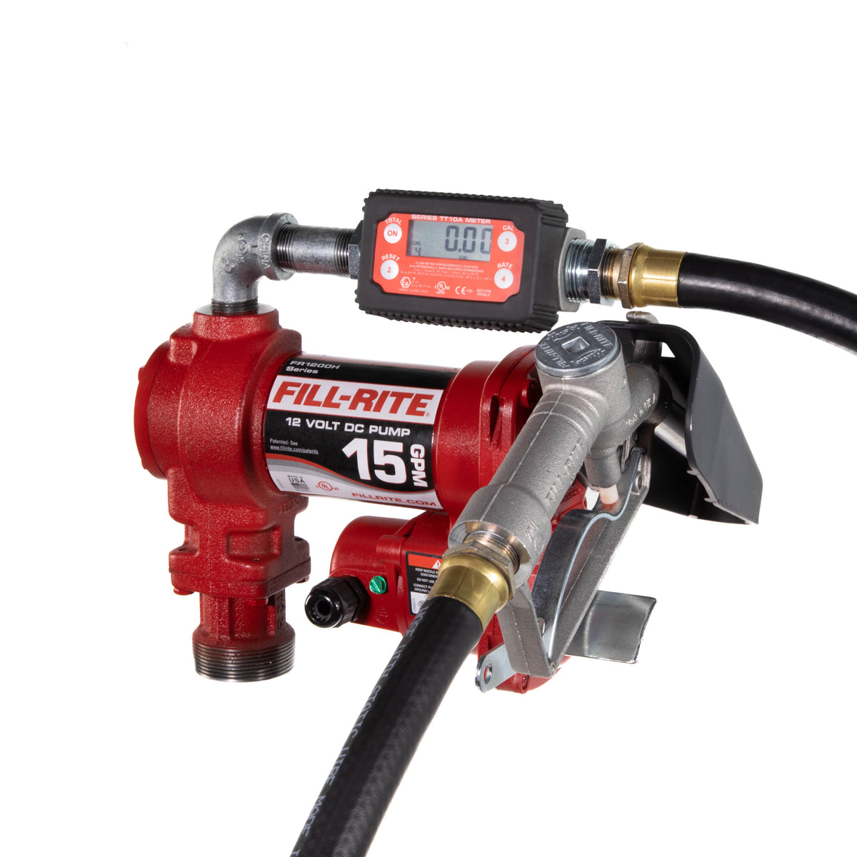 Fill Rite Pump Front View Fill-Rite FR1200 SERIES - Fuel Transfer Pump with Auto Nozzle & Digita ...